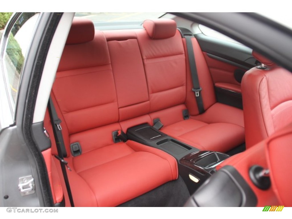 2011 3 Series 328i xDrive Coupe - Space Gray Metallic / Coral Red/Black Dakota Leather photo #24