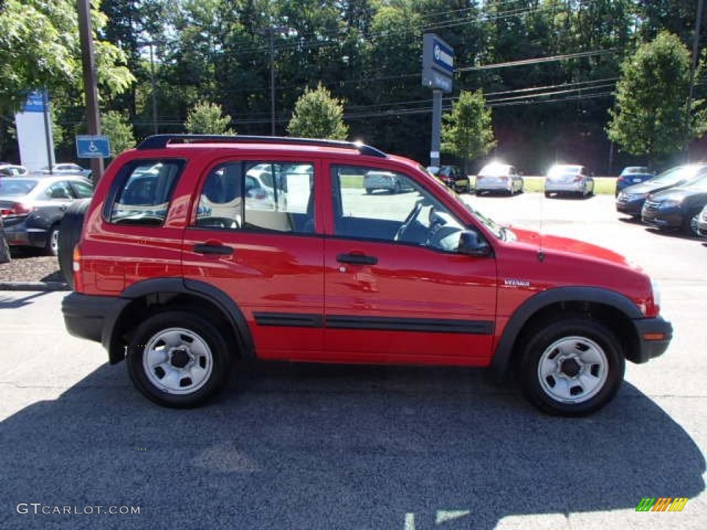 2004 Grand Vitara LX 4WD - Racy Red / Gray photo #4