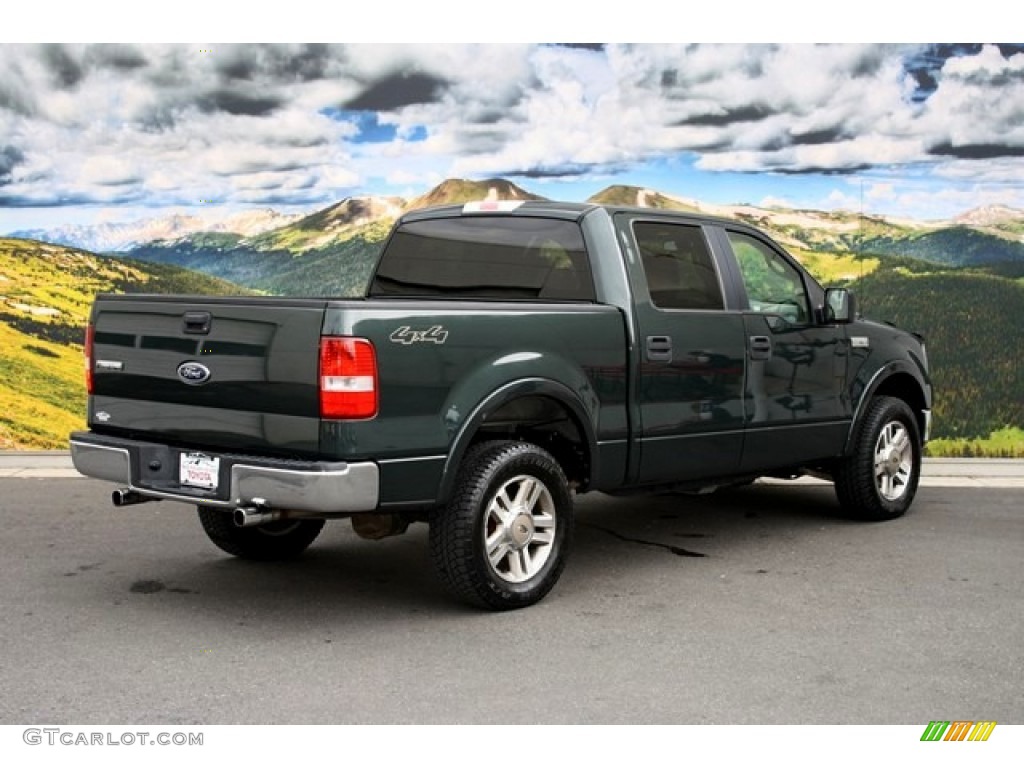 2005 F150 XLT SuperCrew 4x4 - Aspen Green Metallic / Tan photo #3