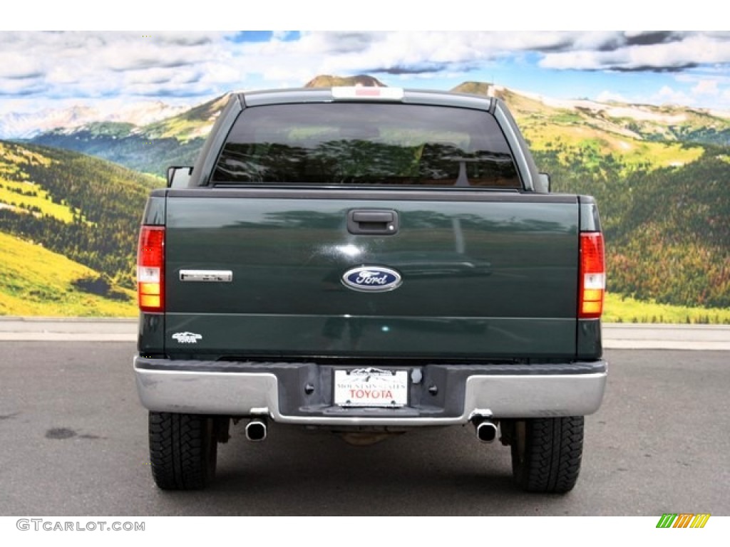 2005 F150 XLT SuperCrew 4x4 - Aspen Green Metallic / Tan photo #8