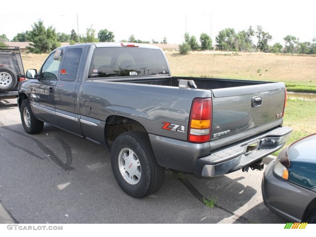 2001 Sierra 1500 SLE Extended Cab 4x4 - Storm Gray Metallic / Graphite photo #3