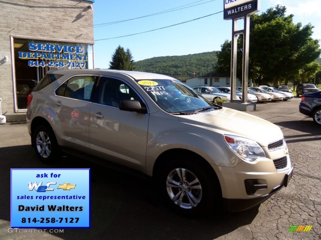 2011 Equinox LS AWD - Gold Mist Metallic / Light Titanium/Jet Black photo #1