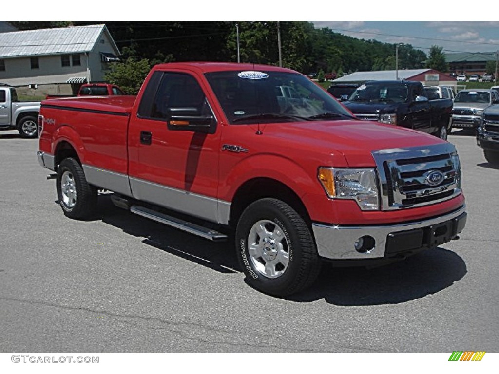 Red Candy Metallic 2010 Ford F150 XLT Regular Cab 4x4 Exterior Photo #83869002