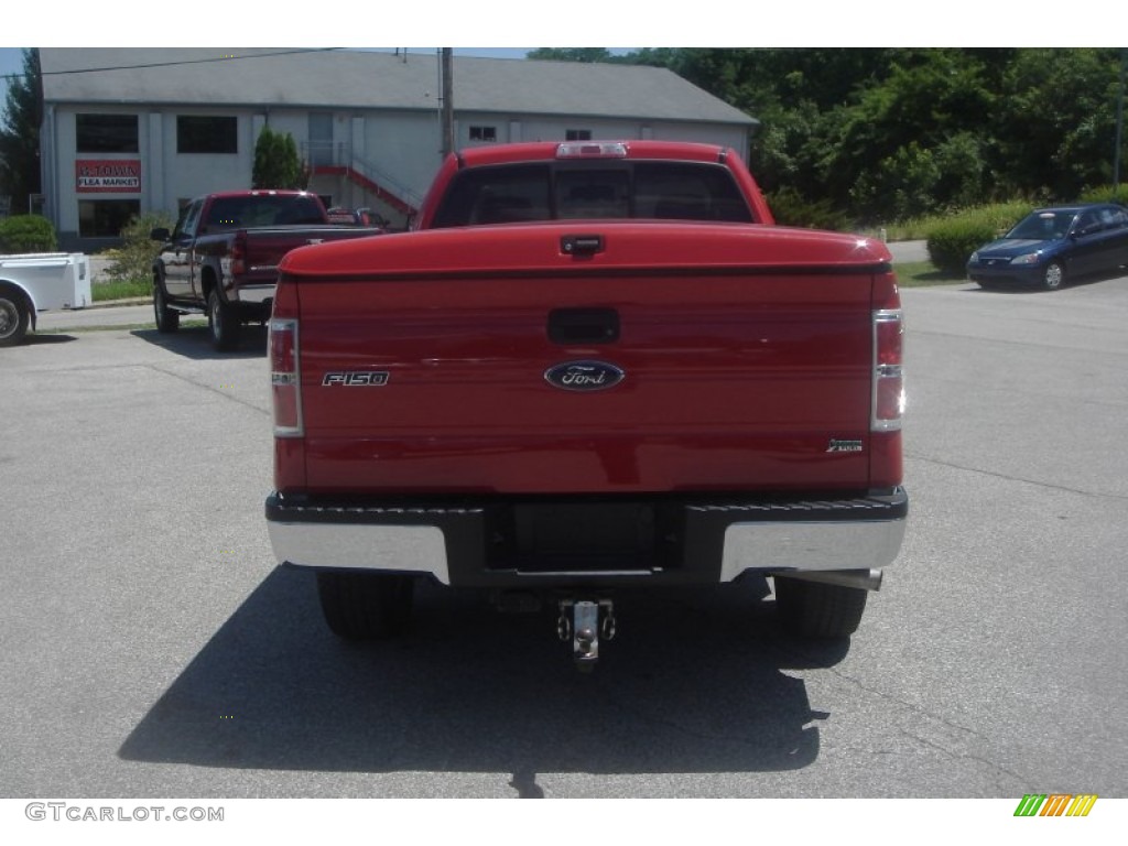 2010 F150 XLT Regular Cab 4x4 - Red Candy Metallic / Medium Stone photo #3