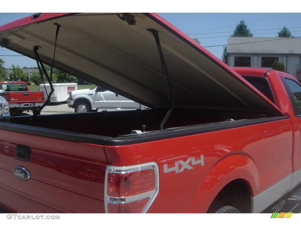 2010 F150 XLT Regular Cab 4x4 - Red Candy Metallic / Medium Stone photo #4