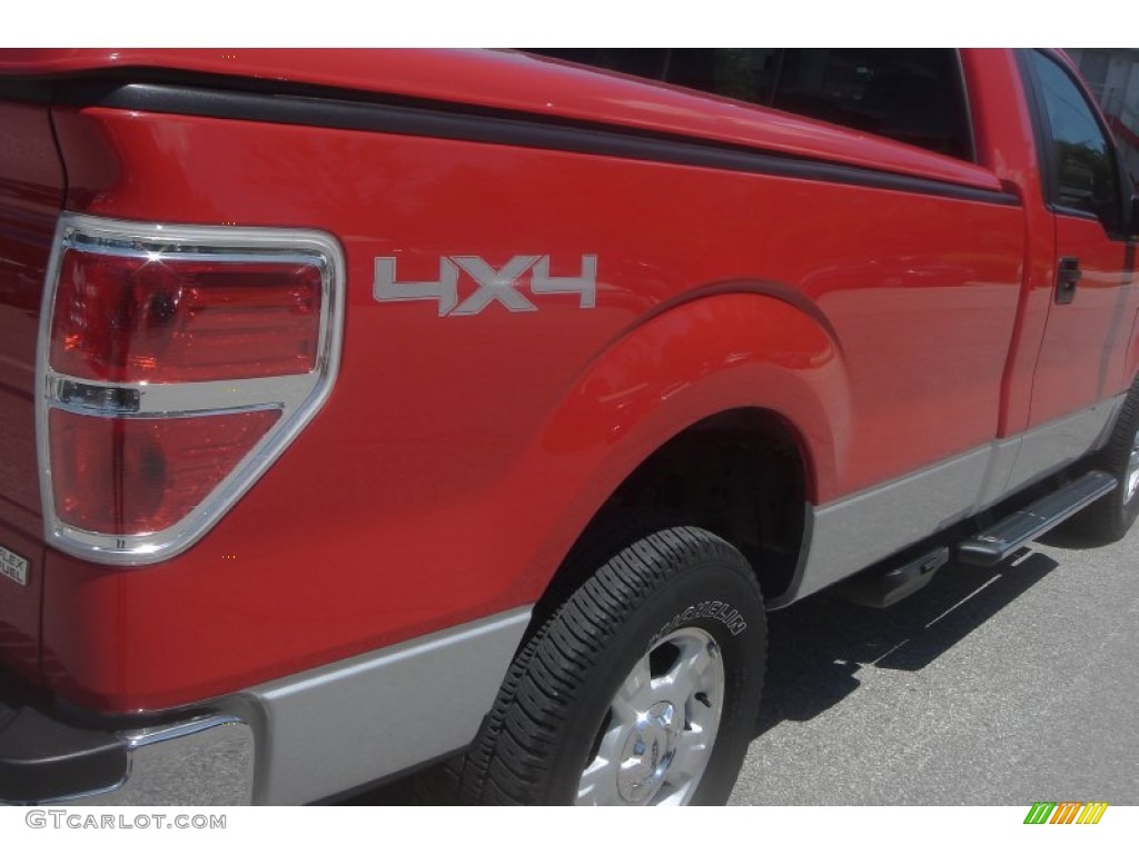 2010 F150 XLT Regular Cab 4x4 - Red Candy Metallic / Medium Stone photo #7