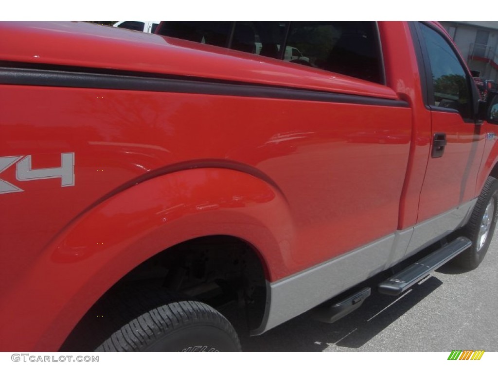 2010 F150 XLT Regular Cab 4x4 - Red Candy Metallic / Medium Stone photo #8