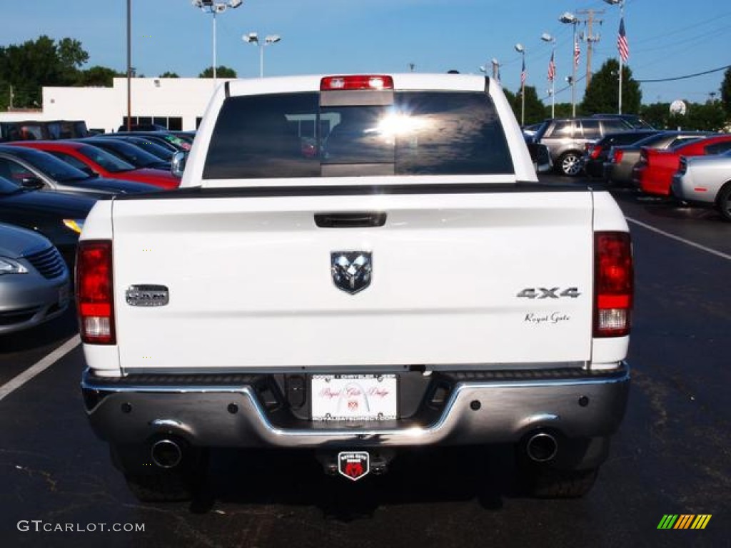 2012 Ram 1500 Laramie Longhorn Crew Cab 4x4 - Bright White / Dark Slate Gray/Russet photo #4