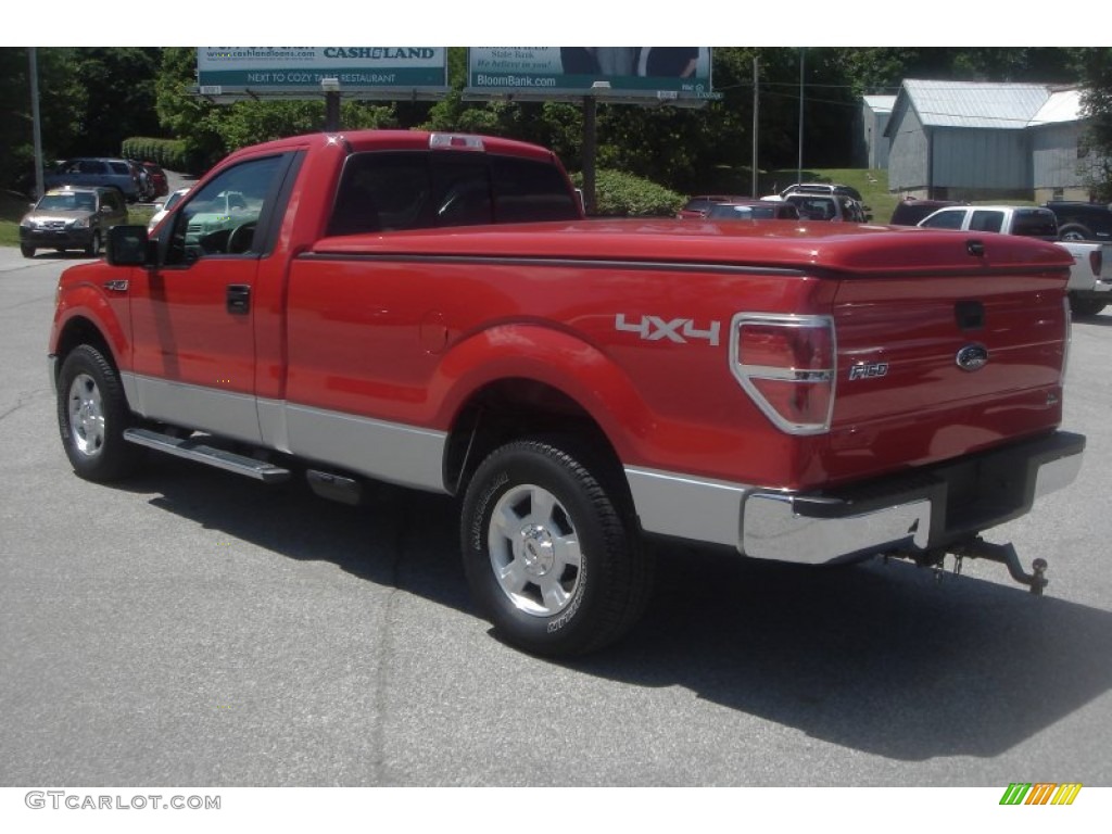 2010 F150 XLT Regular Cab 4x4 - Red Candy Metallic / Medium Stone photo #25