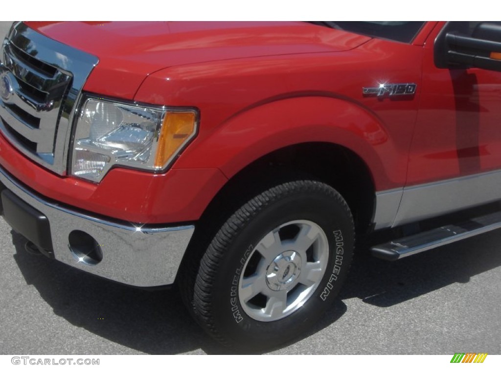 2010 F150 XLT Regular Cab 4x4 - Red Candy Metallic / Medium Stone photo #26