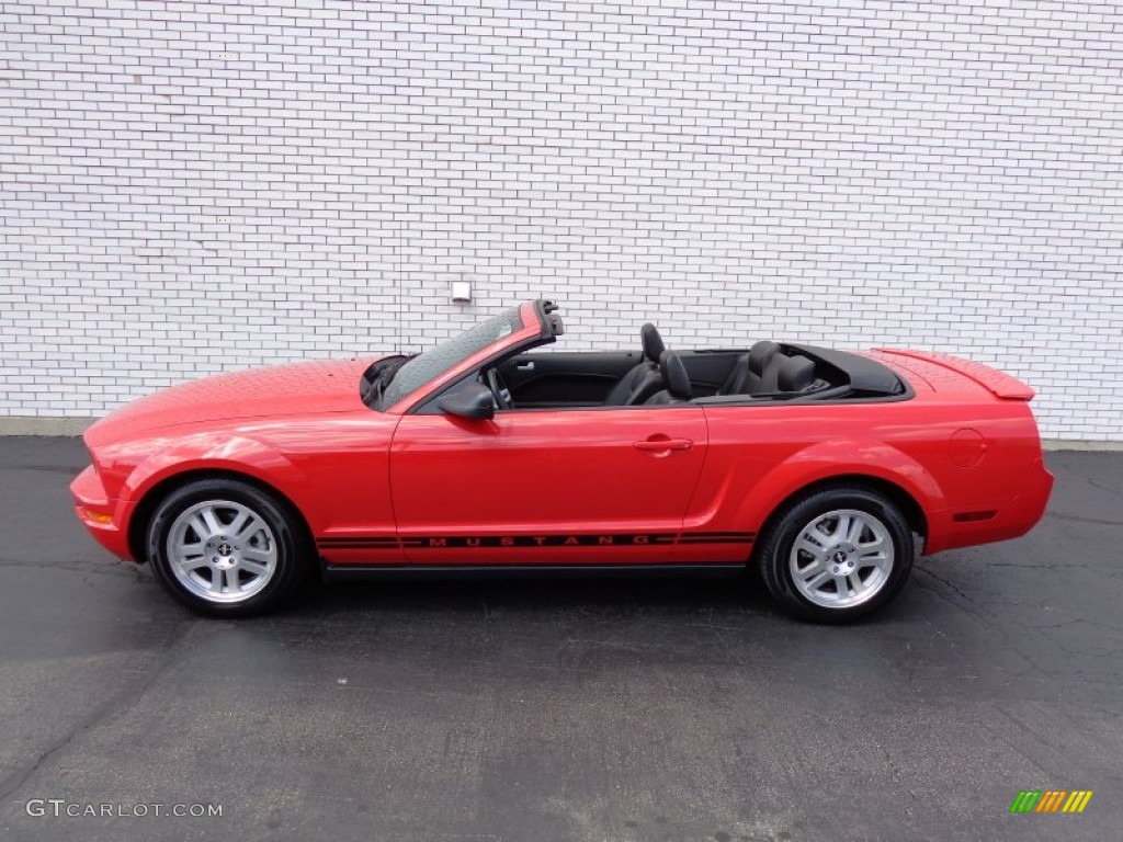 2007 Mustang V6 Premium Convertible - Torch Red / Dark Charcoal photo #6