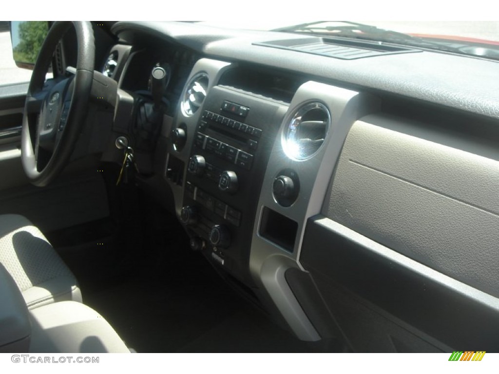2010 F150 XLT Regular Cab 4x4 - Red Candy Metallic / Medium Stone photo #35