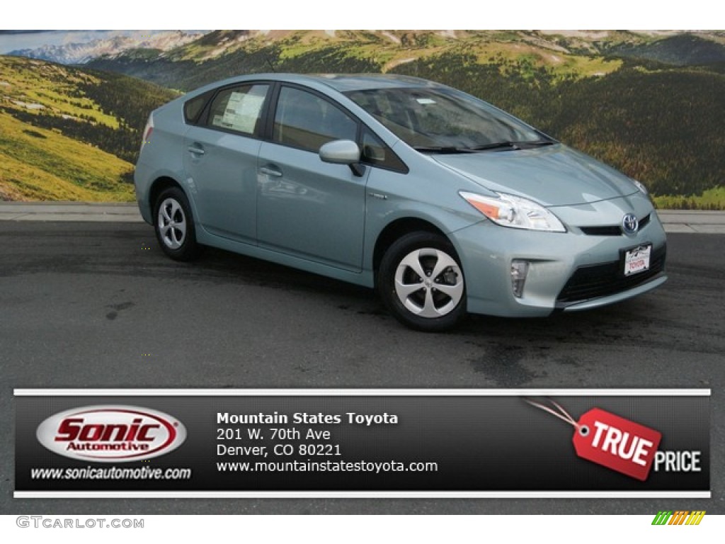 2013 Prius Two Hybrid - Sea Glass Pearl / Bisque photo #1