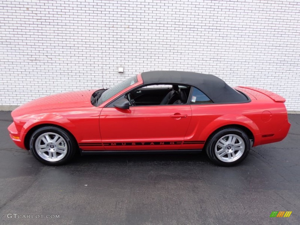 2007 Mustang V6 Premium Convertible - Torch Red / Dark Charcoal photo #19