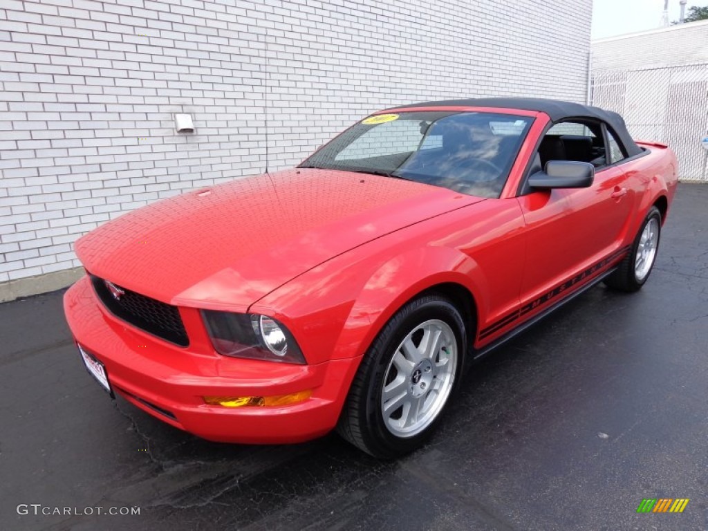 2007 Mustang V6 Premium Convertible - Torch Red / Dark Charcoal photo #20