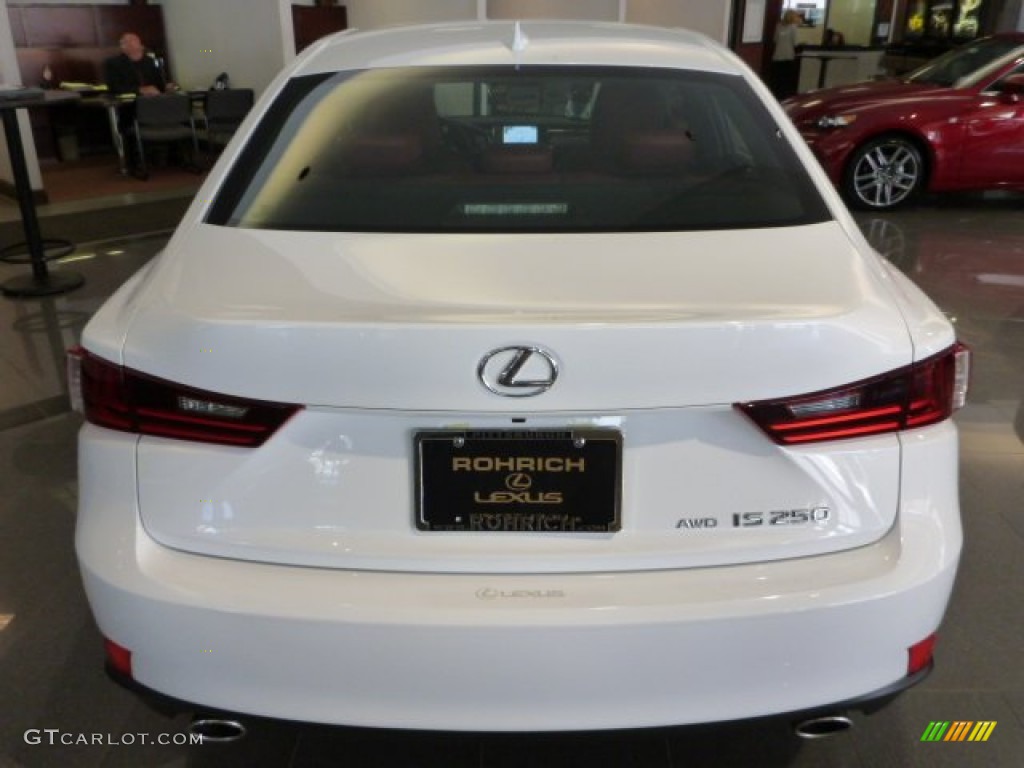 2014 IS 250 F Sport AWD - Ultra White / Rioja Red photo #3