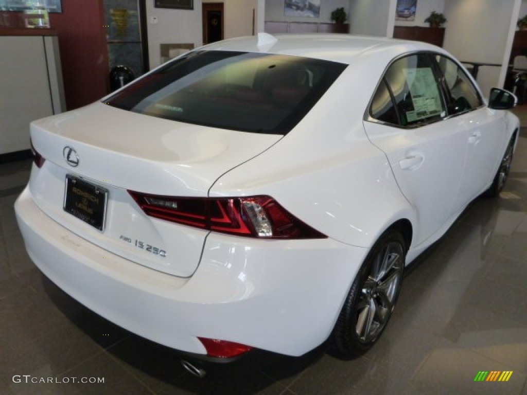 2014 IS 250 F Sport AWD - Ultra White / Rioja Red photo #4