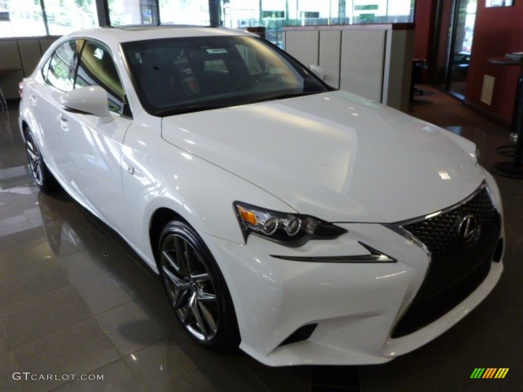 2014 IS 250 F Sport AWD - Ultra White / Rioja Red photo #6