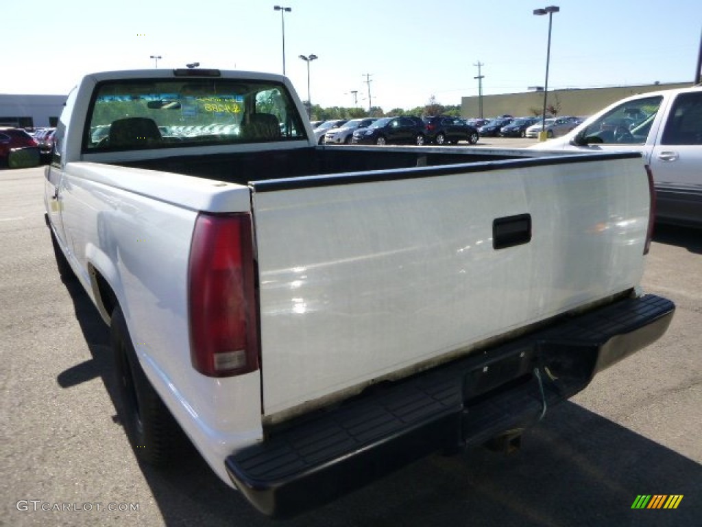 1998 Sierra 1500 SL Regular Cab - Olympic White / Pewter photo #3