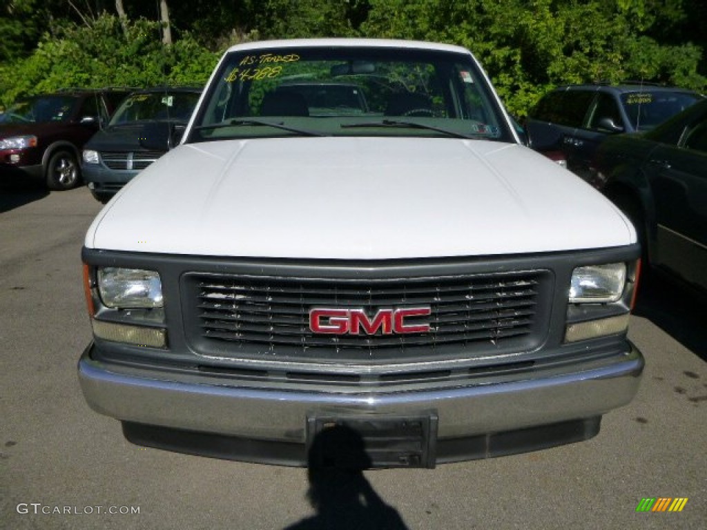 1998 Sierra 1500 SL Regular Cab - Olympic White / Pewter photo #5