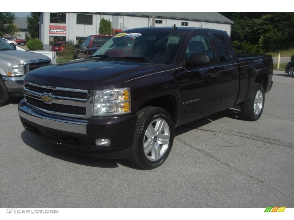 2008 Silverado 1500 LT Extended Cab - Dark Cherry Metallic / Ebony photo #29