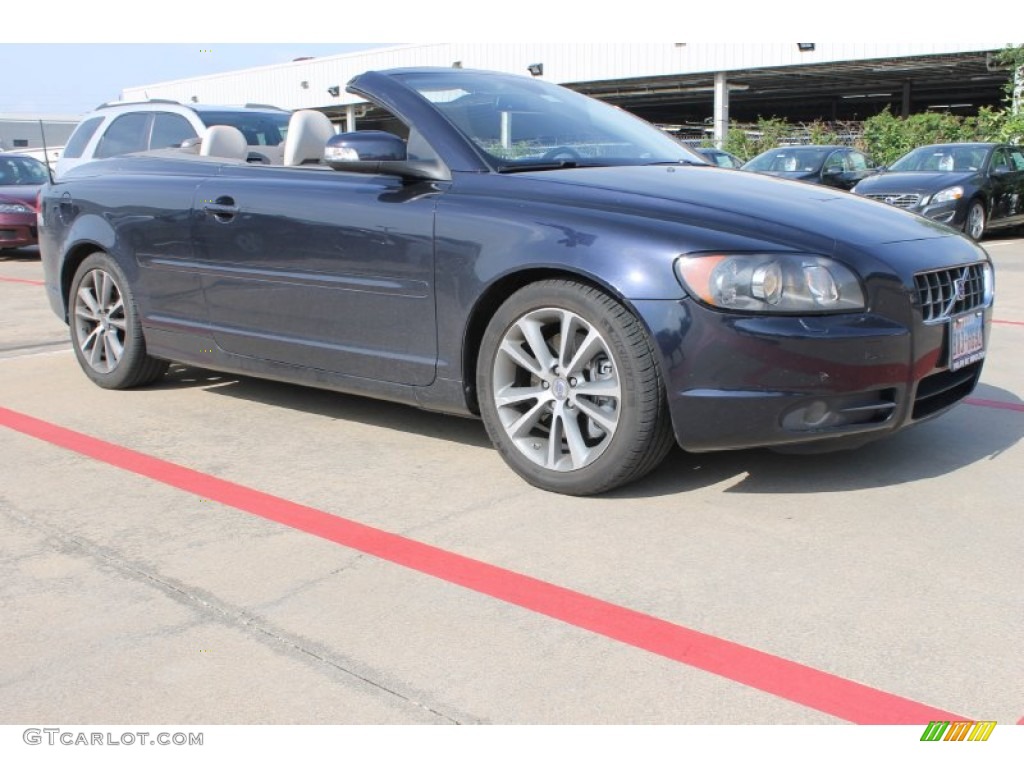 2009 C70 T5 Convertible - Magic Blue Metallic / Calcite photo #1