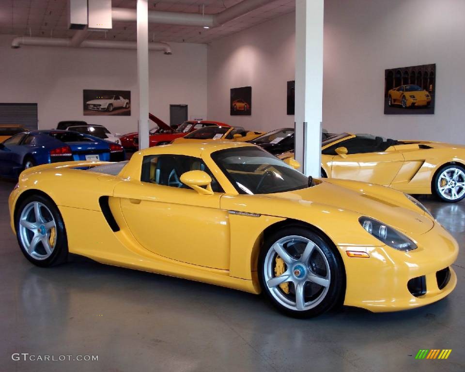 Fayence Yellow 2005 Porsche Carrera GT Standard Carrera GT Model Exterior Photo #838738
