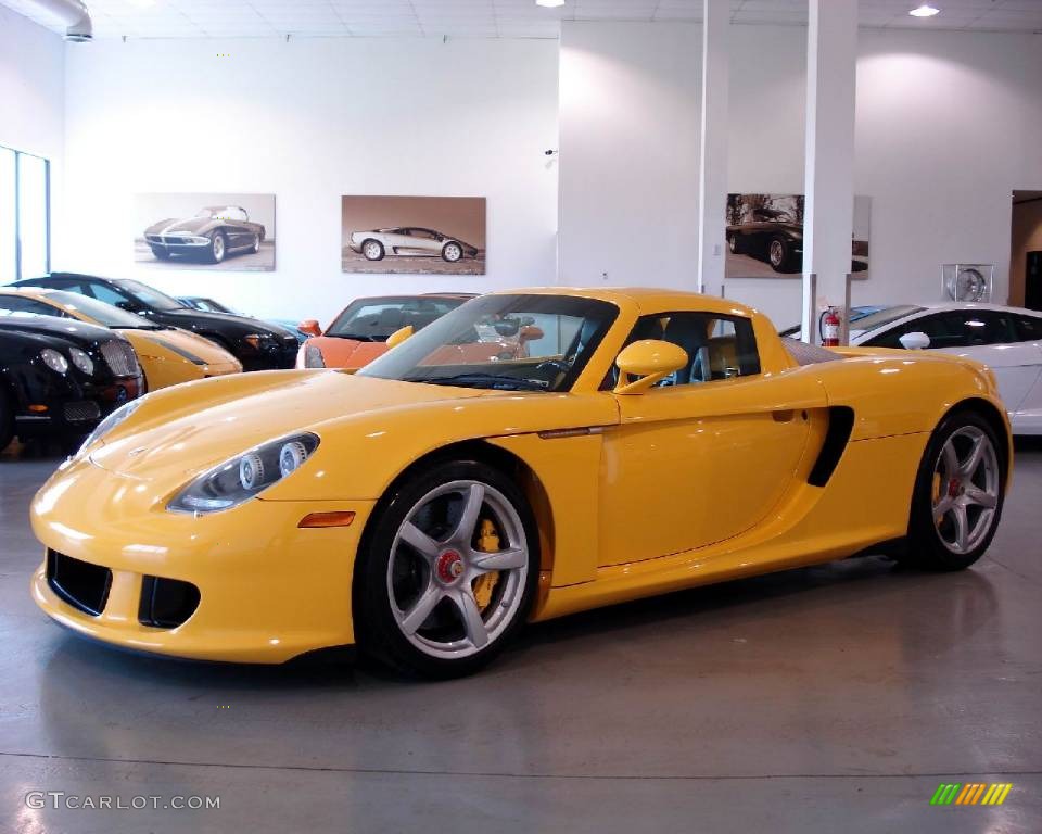 2005 Carrera GT  - Fayence Yellow / Dark Grey Natural Leather photo #4