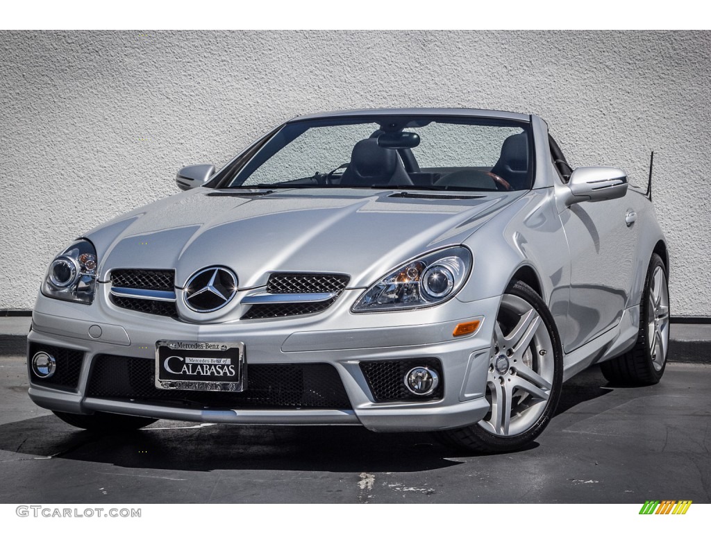 2011 SLK 350 Roadster - Iridium Silver Metallic / Black photo #13