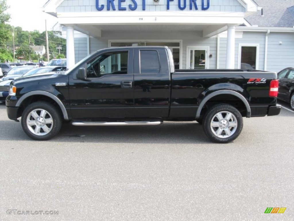 2006 F150 FX4 SuperCab 4x4 - Black / Black photo #4