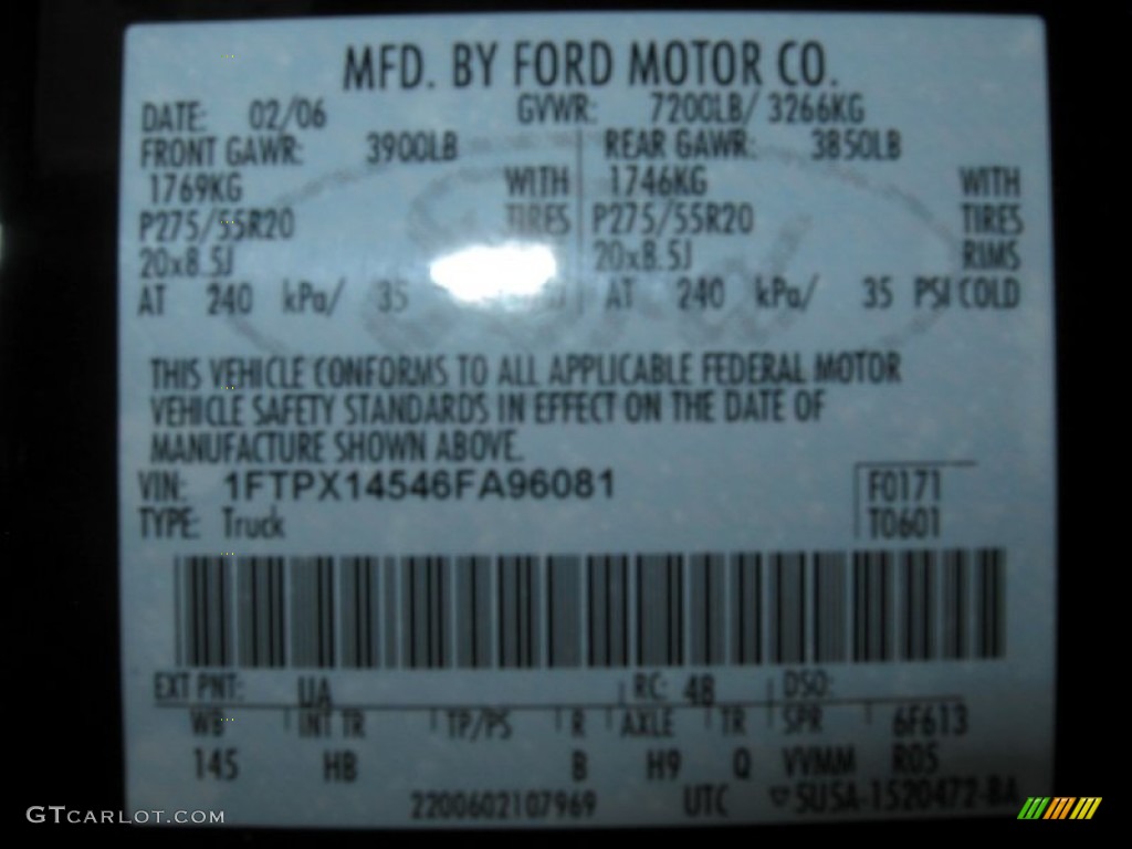 2006 F150 FX4 SuperCab 4x4 - Black / Black photo #15