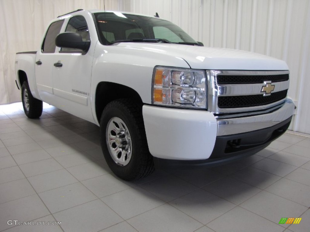 2007 Silverado 1500 LT Crew Cab 4x4 - Summit White / Ebony Black photo #1