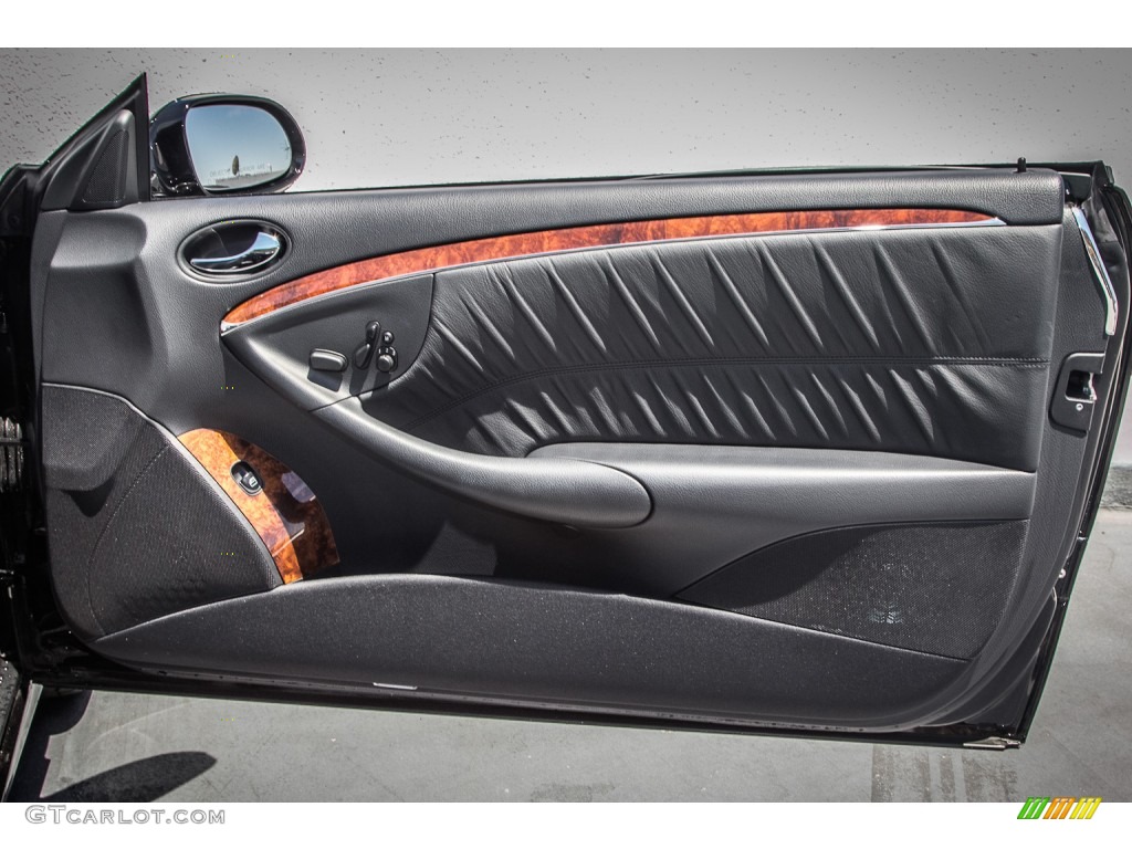 2009 Mercedes-Benz CLK 350 Cabriolet Black Door Panel Photo #83877546