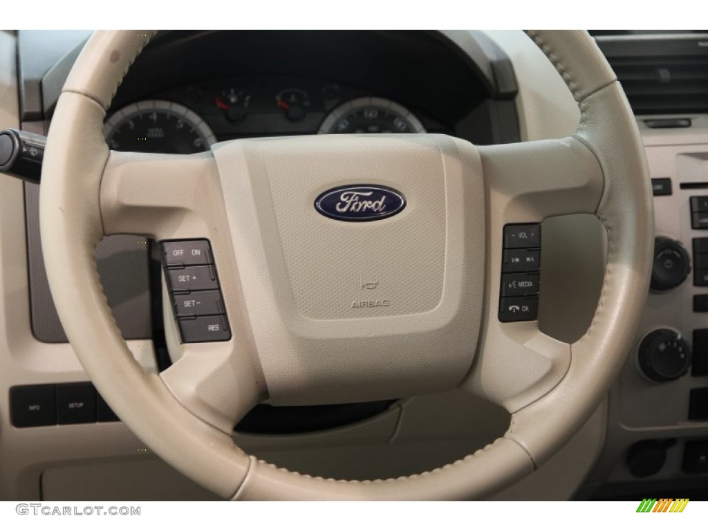 2009 Ford Escape XLT Stone Steering Wheel Photo #83879463