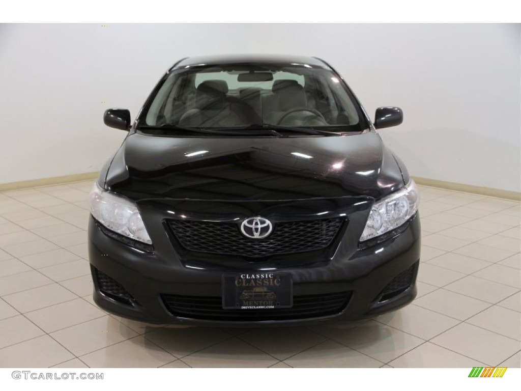 2009 Corolla LE - Black Sand Pearl / Ash photo #2