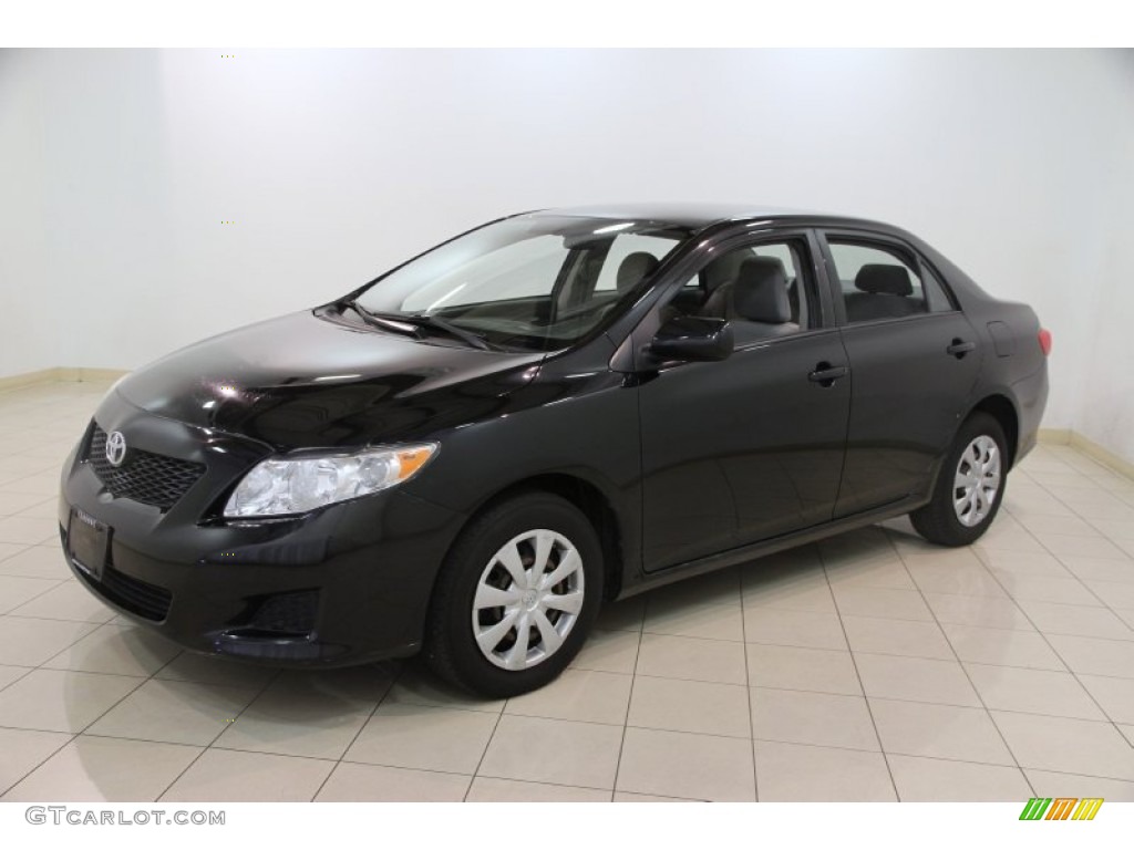 2009 Corolla LE - Black Sand Pearl / Ash photo #3