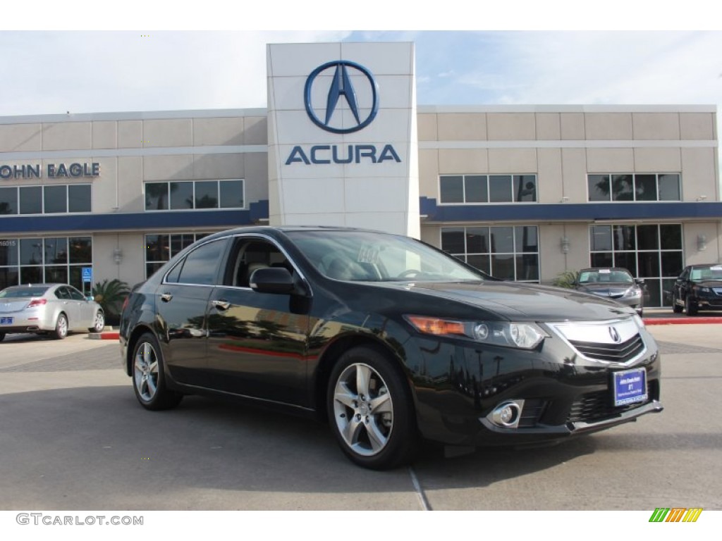 2011 TSX Sedan - Crystal Black Pearl / Ebony photo #1