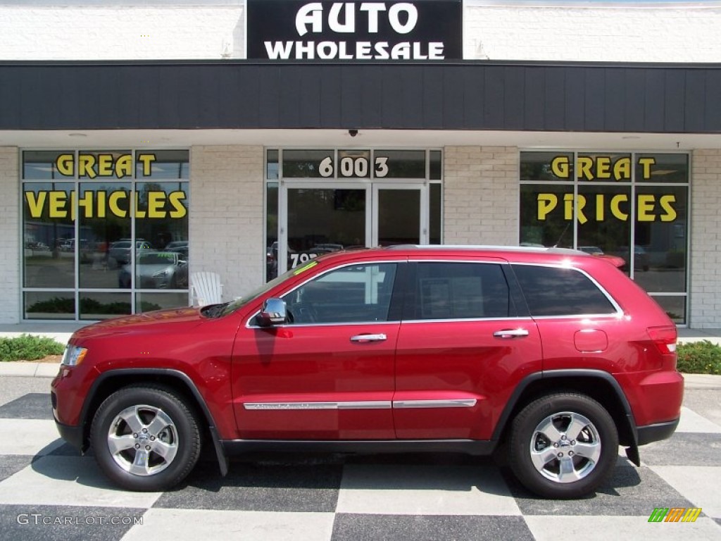 2011 Grand Cherokee Limited - Inferno Red Crystal Pearl / Black photo #1