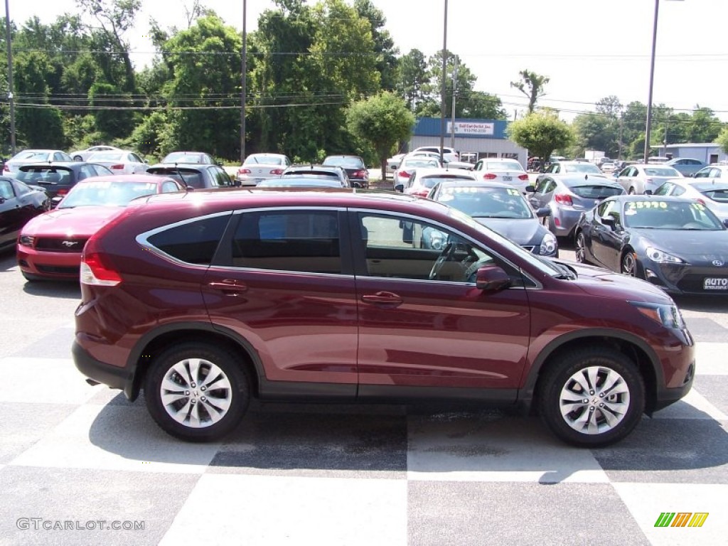 2013 CR-V EX - Basque Red Pearl II / Gray photo #3