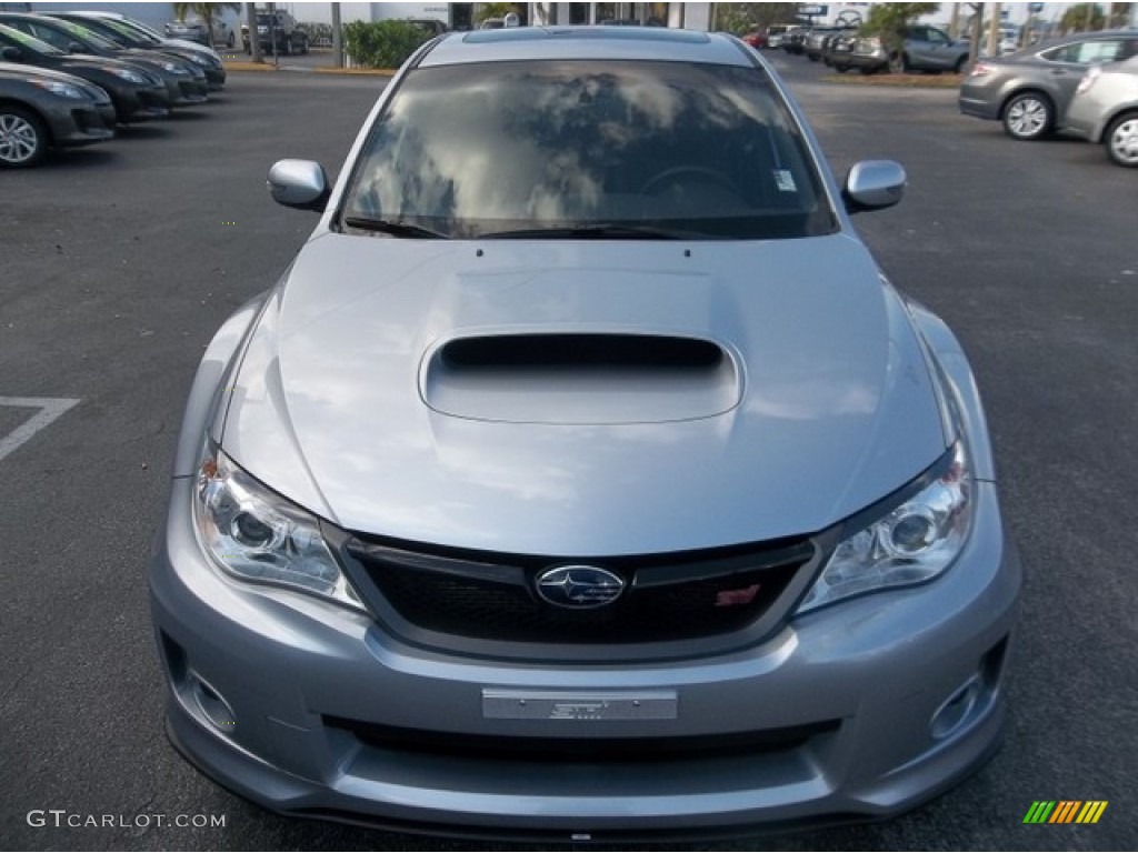 2012 Impreza WRX STi Limited 4 Door - Ice Silver Metallic / STi Limited Carbon Black photo #3