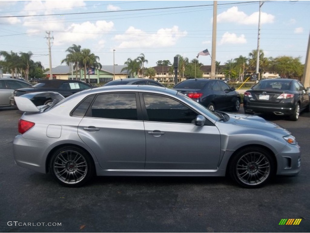 2012 Impreza WRX STi Limited 4 Door - Ice Silver Metallic / STi Limited Carbon Black photo #4