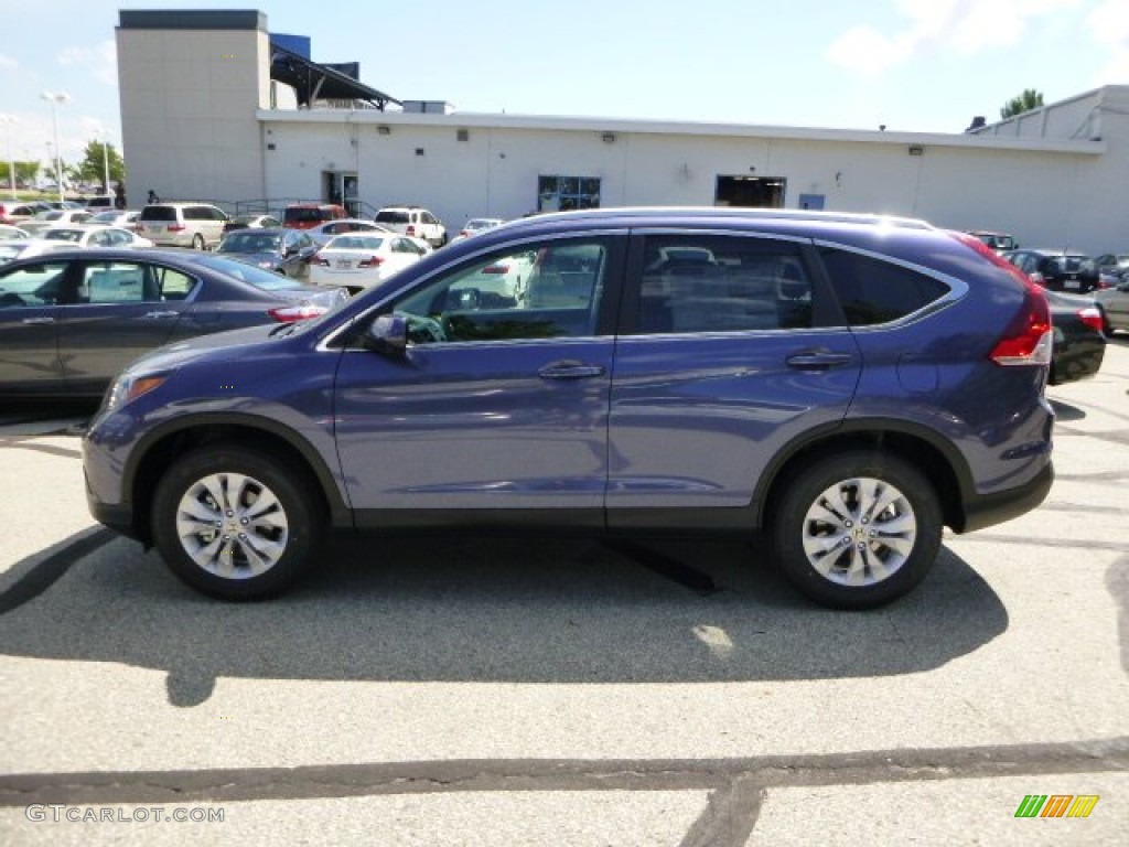 2013 CR-V EX-L AWD - Twilight Blue Metallic / Gray photo #6