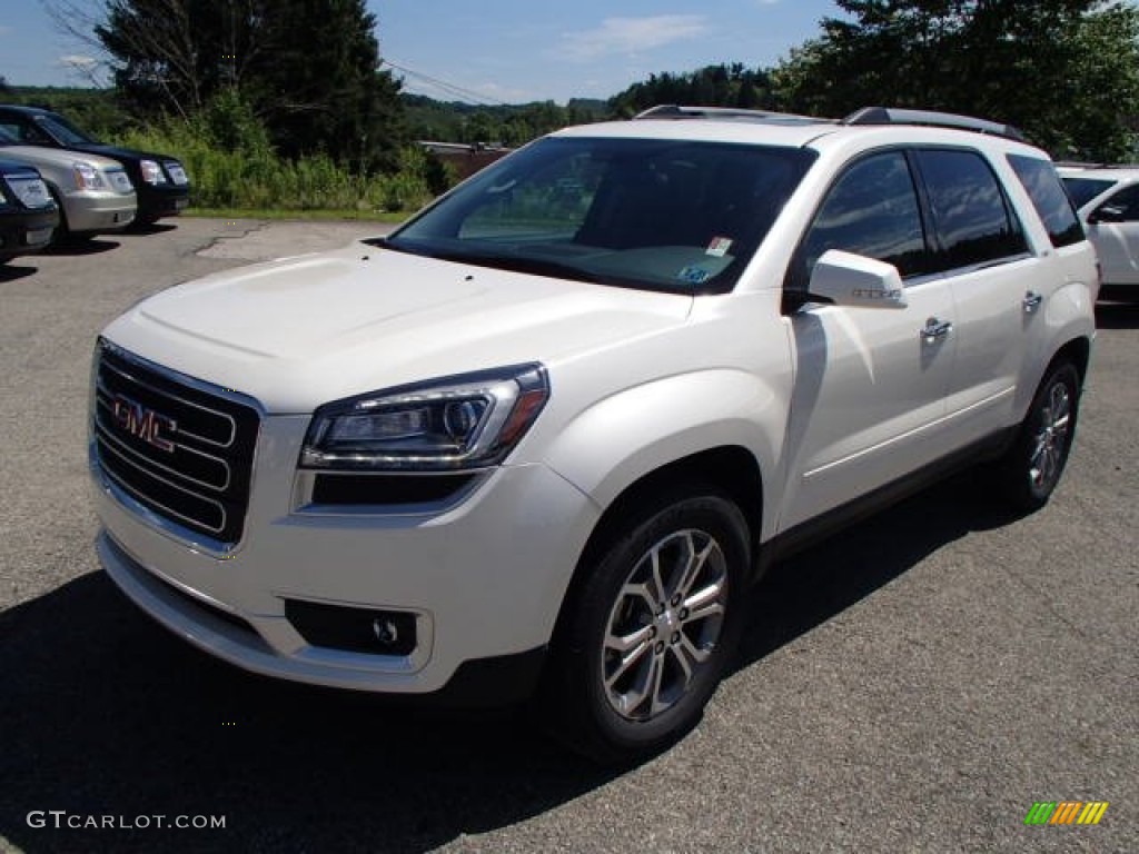 2014 Acadia SLT AWD - White Diamond Tricoat / Dark Cashmere photo #2