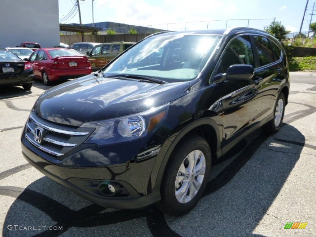 2013 CR-V EX-L AWD - Crystal Black Pearl / Black photo #7