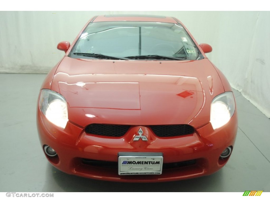 2007 Eclipse GT Coupe - Pure Red / Dark Charcoal photo #2