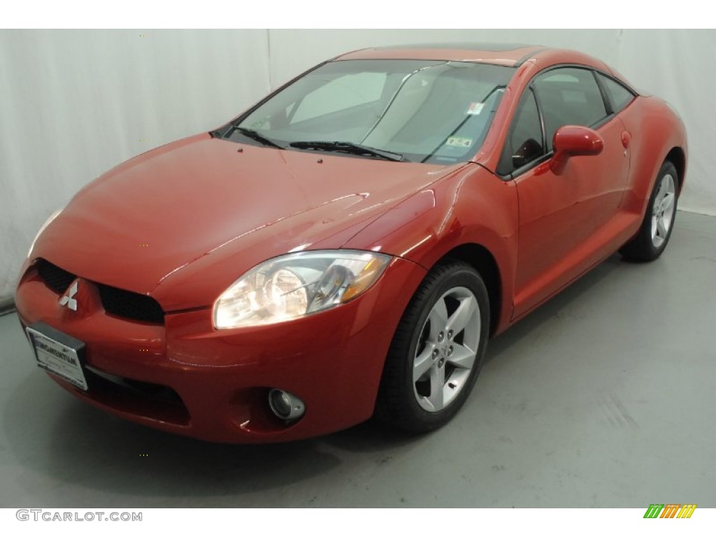 2007 Eclipse GT Coupe - Pure Red / Dark Charcoal photo #3