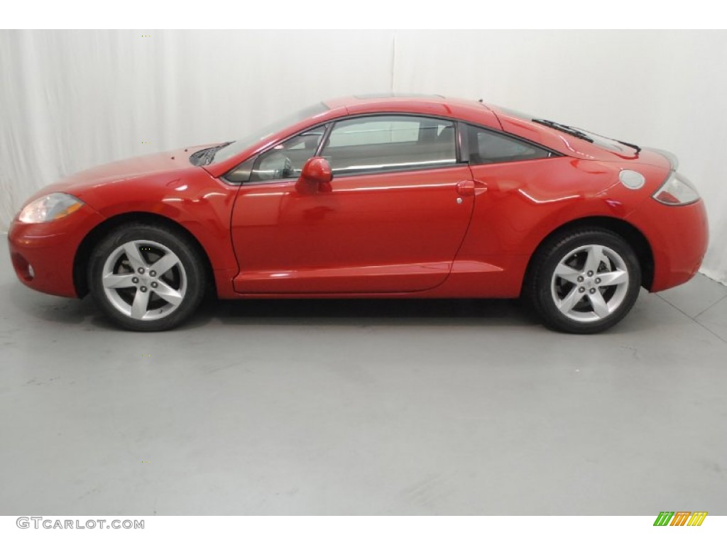 2007 Eclipse GT Coupe - Pure Red / Dark Charcoal photo #4