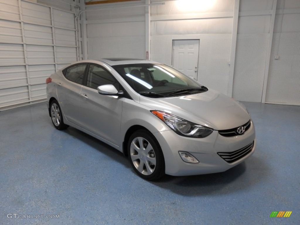2013 Elantra Limited - Shimmering Air Silver / Black photo #4
