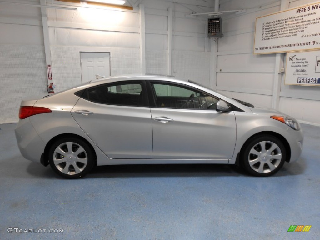 2013 Elantra Limited - Shimmering Air Silver / Black photo #5