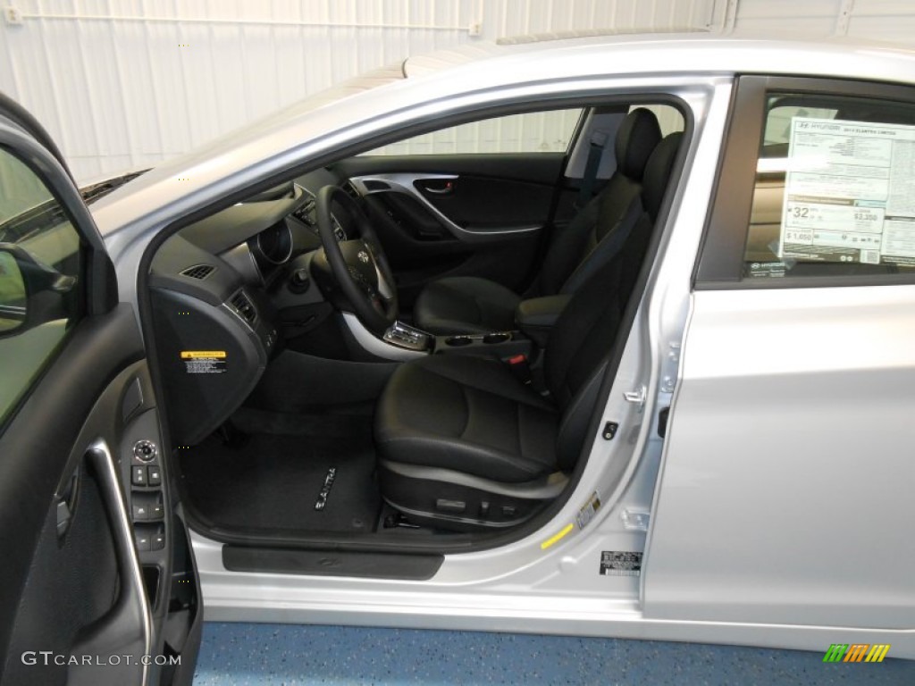 2013 Elantra Limited - Shimmering Air Silver / Black photo #7